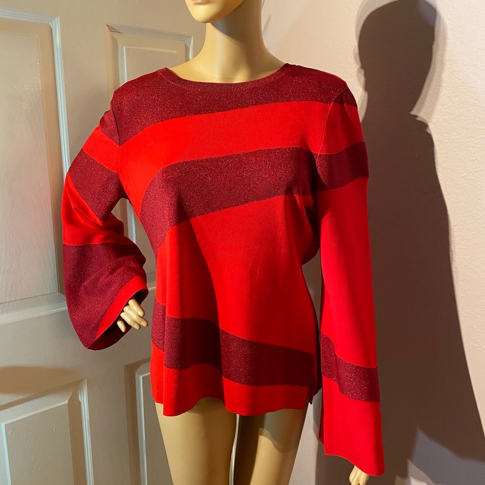INC women’s 2 tone red blouse